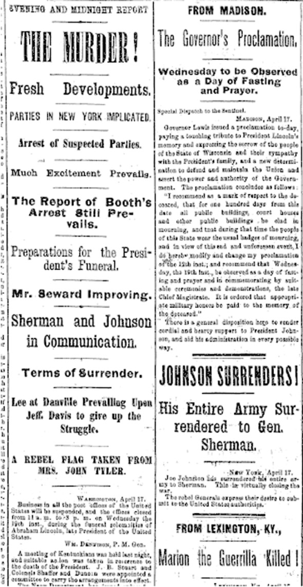 The Governor of Wisconsin's Proclamation Remembering Lincoln